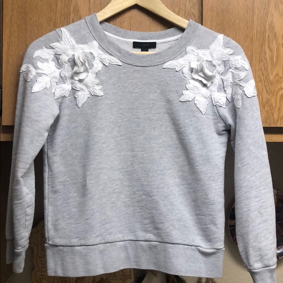 J. Crew Tops - J. Crew Floral Sweatshirt